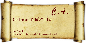 Cziner Adélia névjegykártya